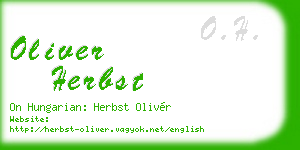 oliver herbst business card