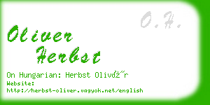 oliver herbst business card